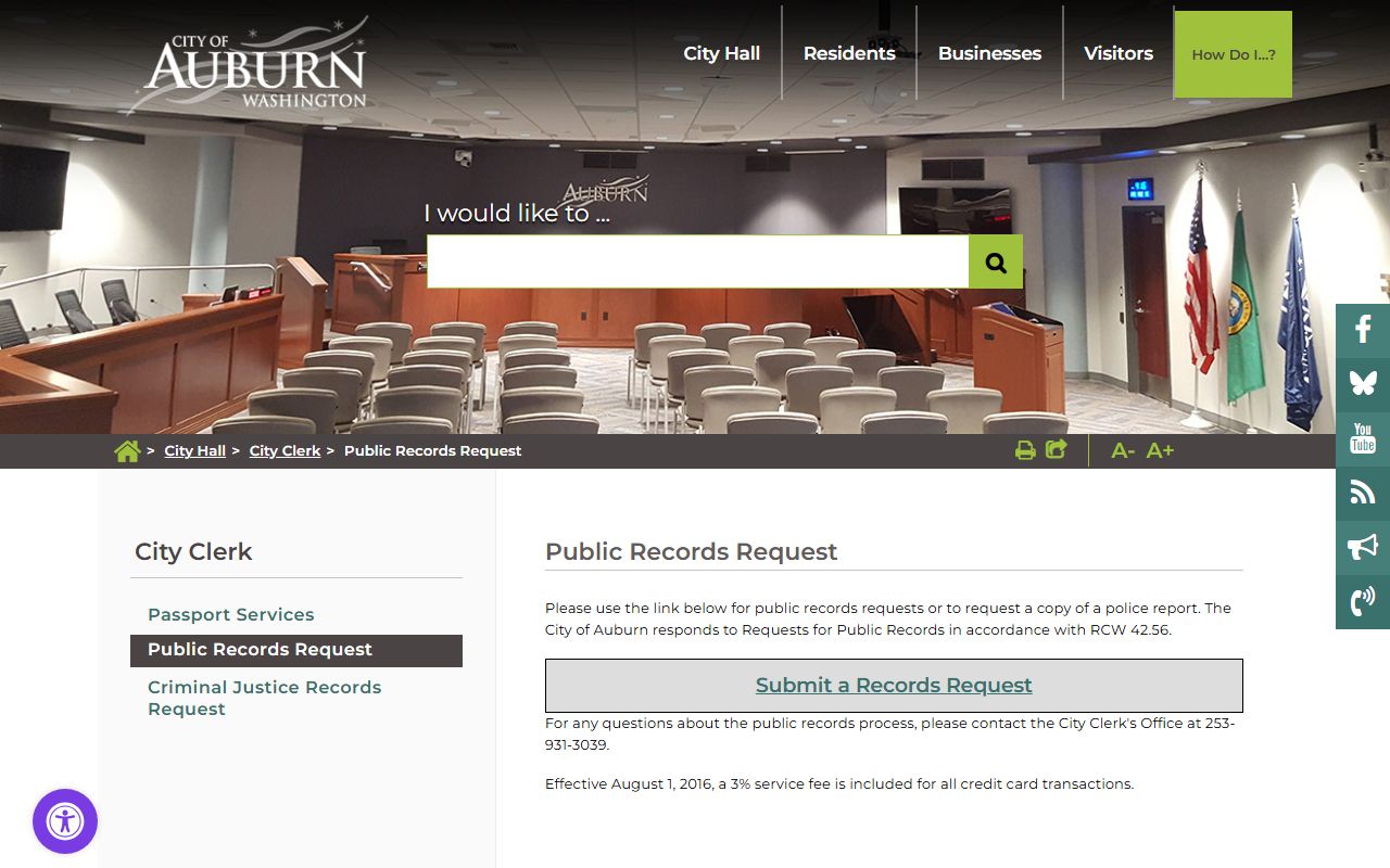 auburn arrest records public records request portal