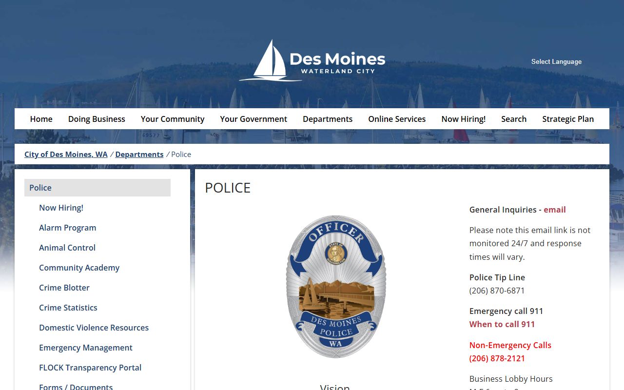 des moines arrest records police department