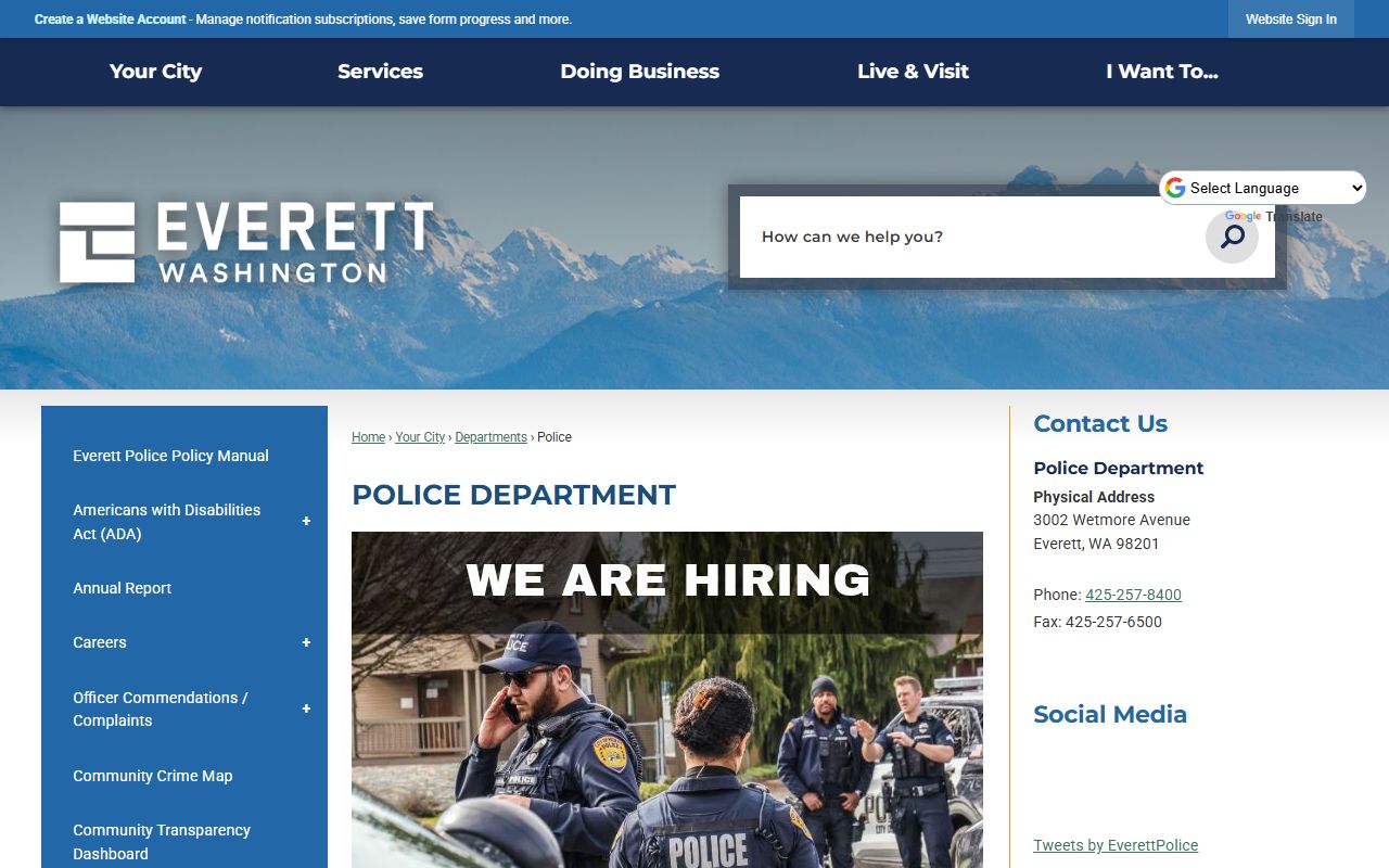 everett arrest records police department