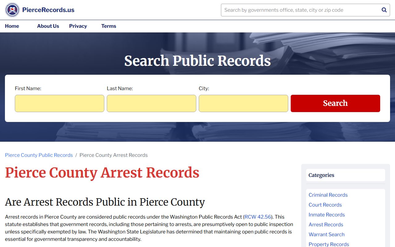 frederickson arrest records information