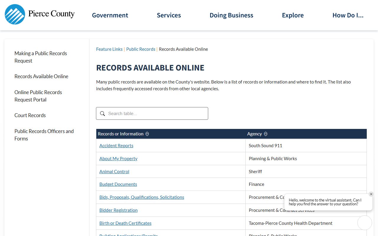 frederickson arrest records pierce county records online