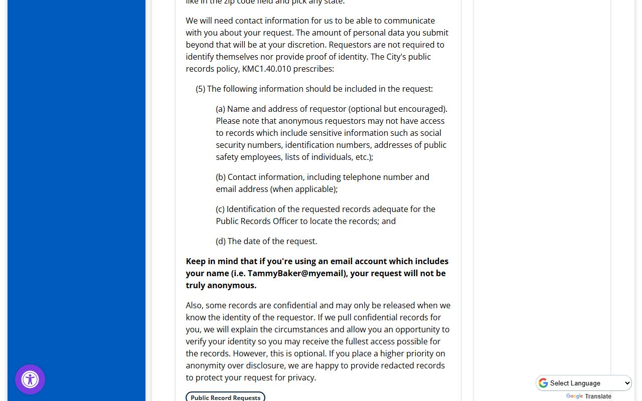 kennewick arrest records FAQ page