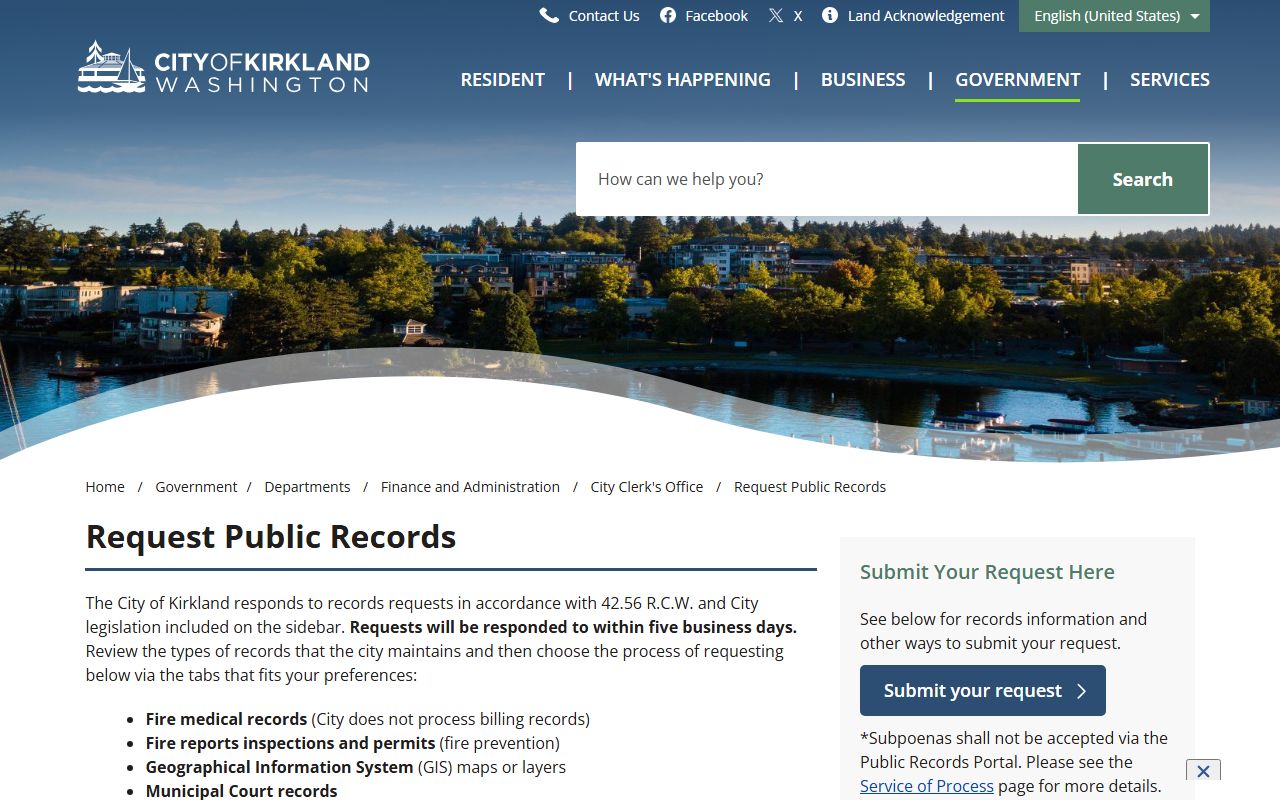 kirkland arrest records public records portal