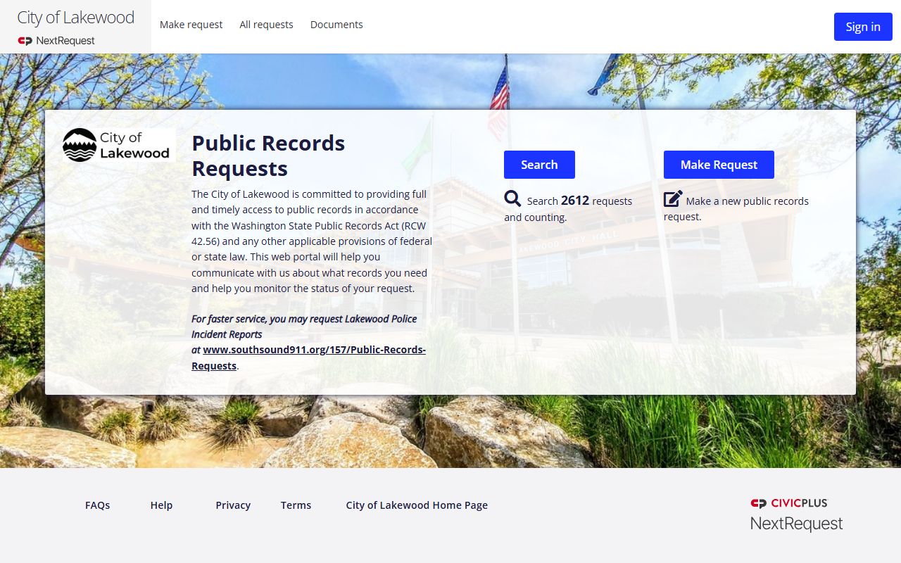 lakewood arrest records nextrequest portal
