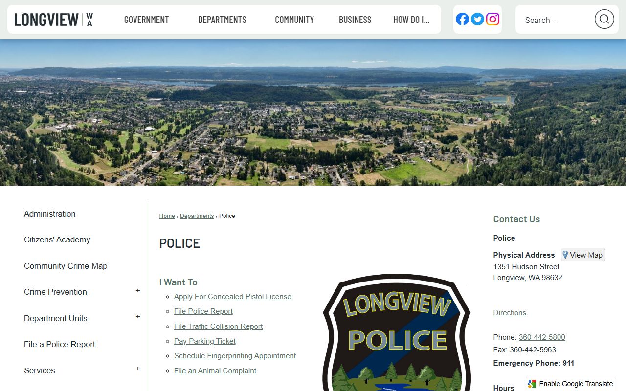 longview arrest records police department main page