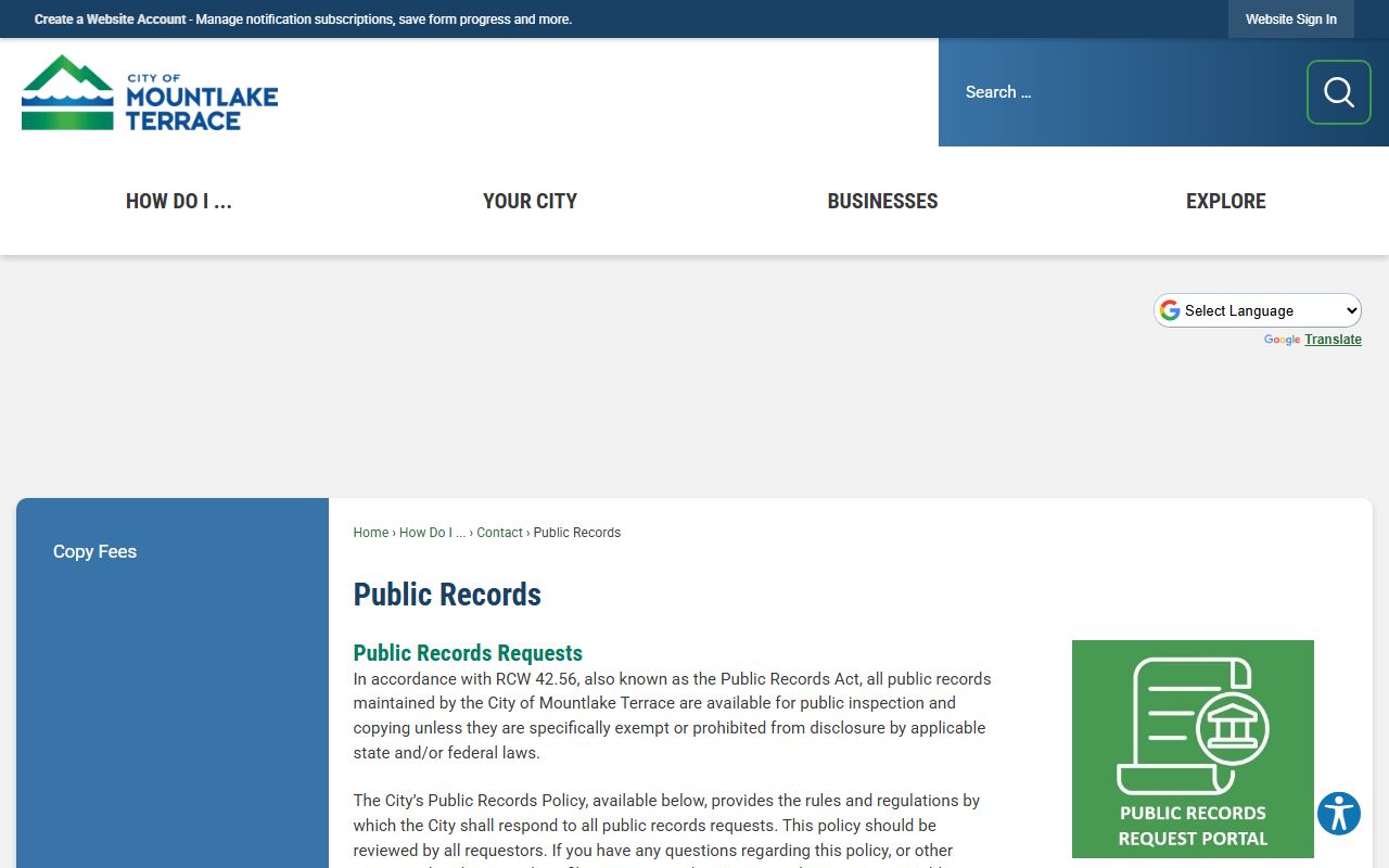 mountlake terrace arrest records public records portal