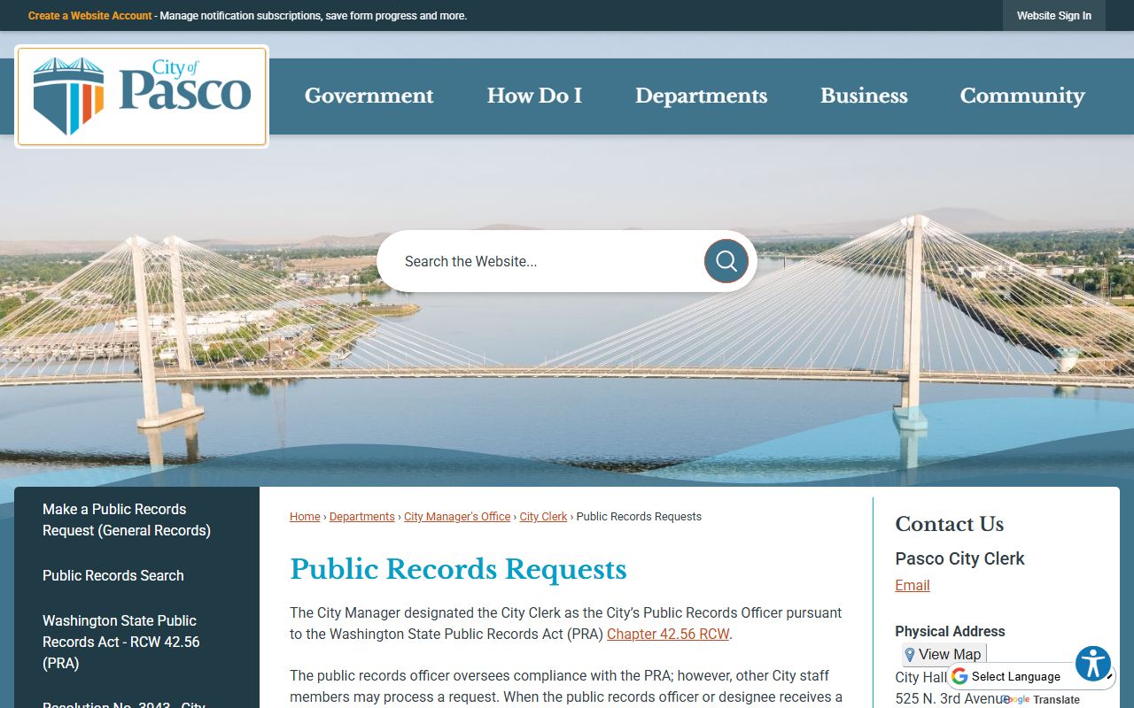 pasco arrest records public records requests portal