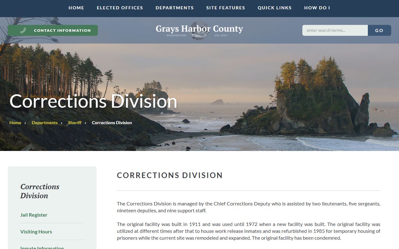 grays harbor county arrest records corrections division