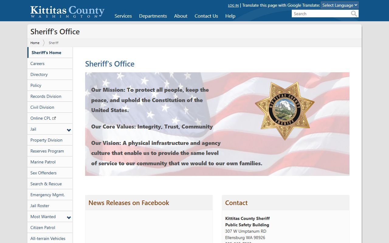 kittitas county arrest records sheriff office portal
