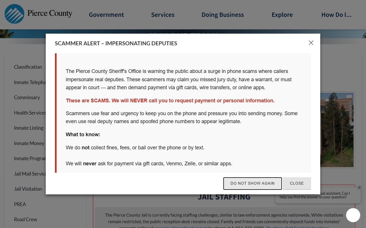 pierce county jail arrest records booking