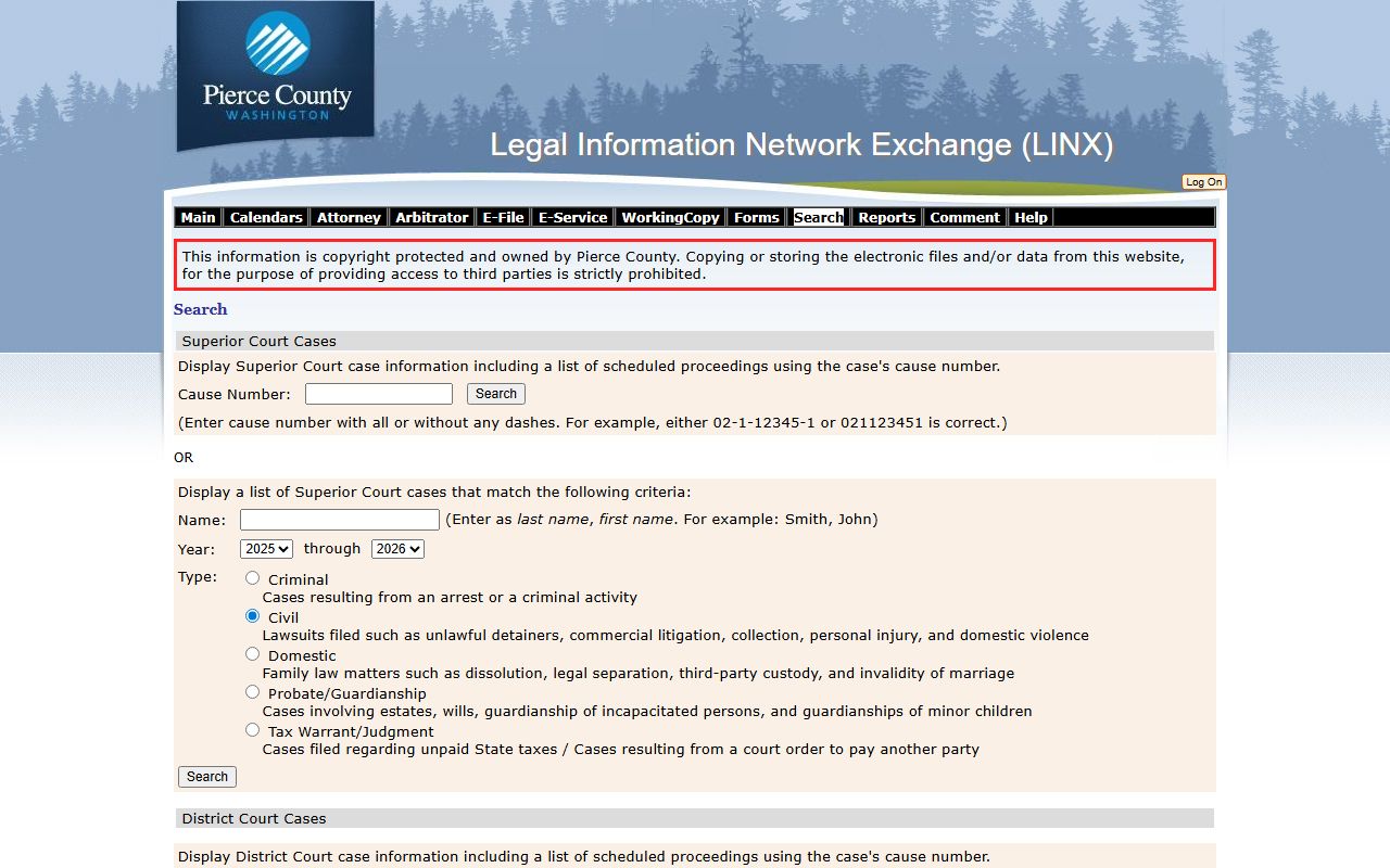 pierce county linx search arrest records inmate
