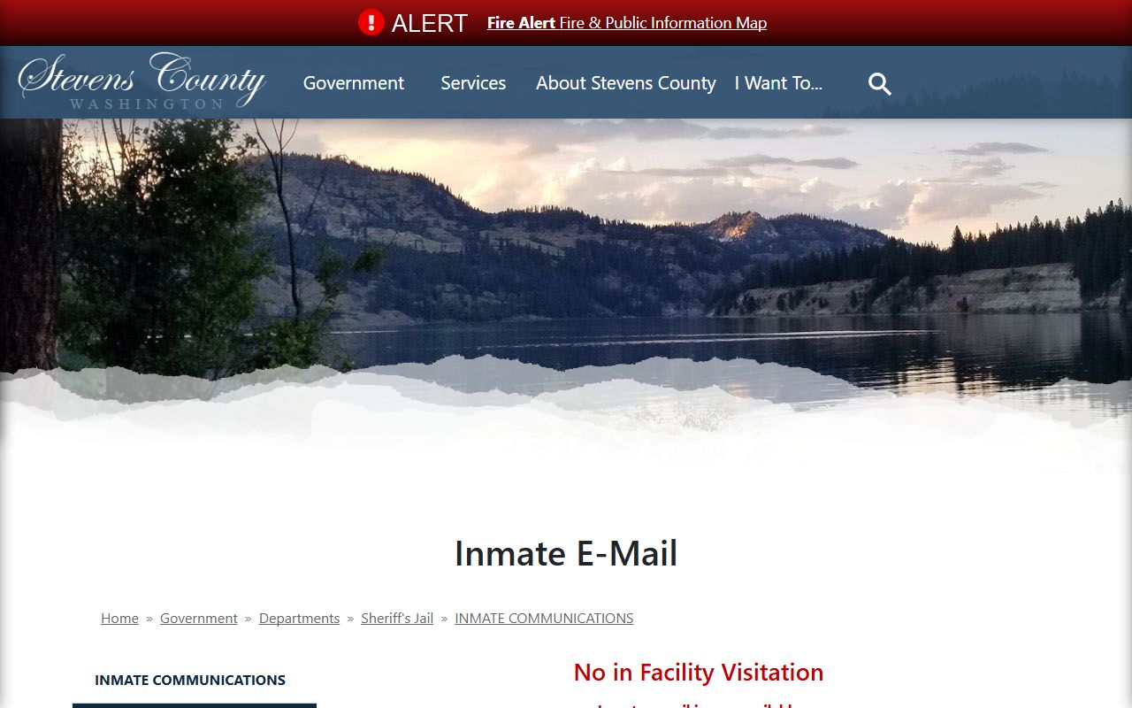 stevens county jail inmate email service arrest records