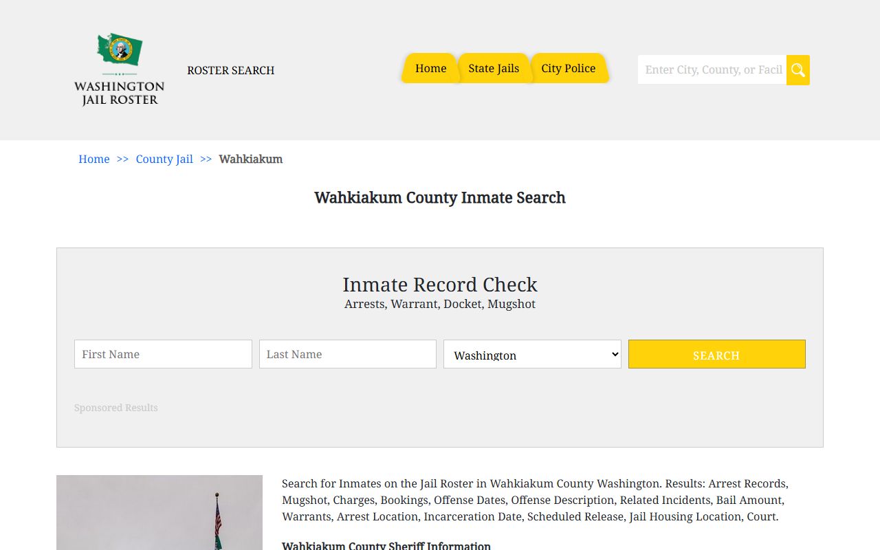wahkiakum county jail arrest records inmate information